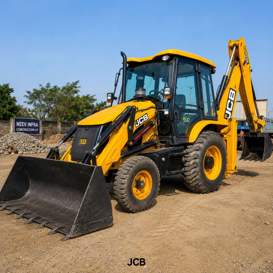 Plant machinery and vehicles at the Mokhada camp, Maharashtra — 7 of 8